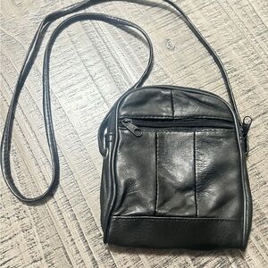 Stylish Black Satin-Lined Pouch